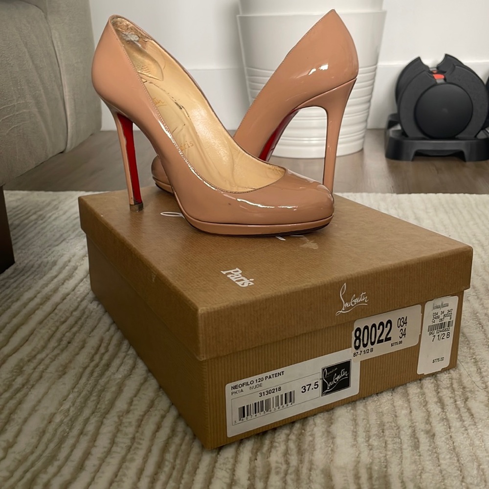 Christian Louboutin Neofilo 120 Patent nude 37.5